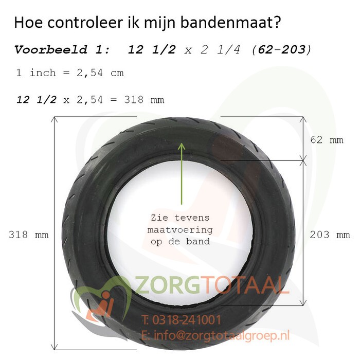 Rolstoel anti-lek buitenband Schwalbe 24 inch - 24x2.00 (50-507) zwart - extra brede band HD uitvoering