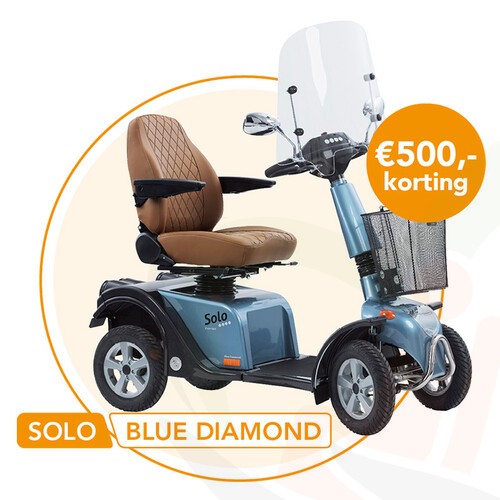 Scootmobiel Life en Mobility Solo 4 Blue Diamond - Lithium Powered