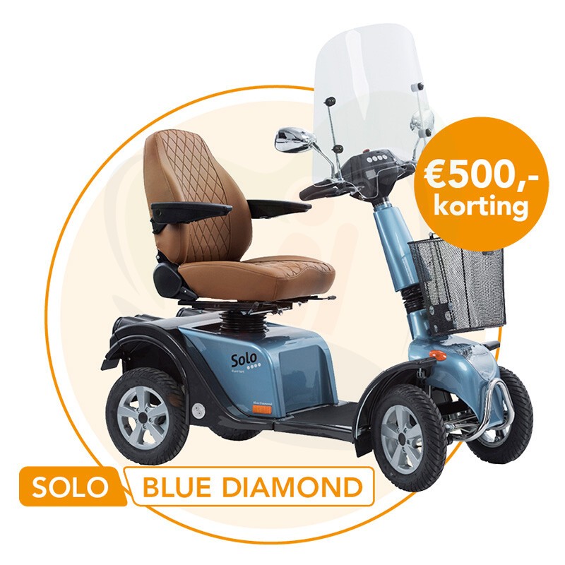 Scootmobiel Life en Mobility Solo 4 Blue Diamond
